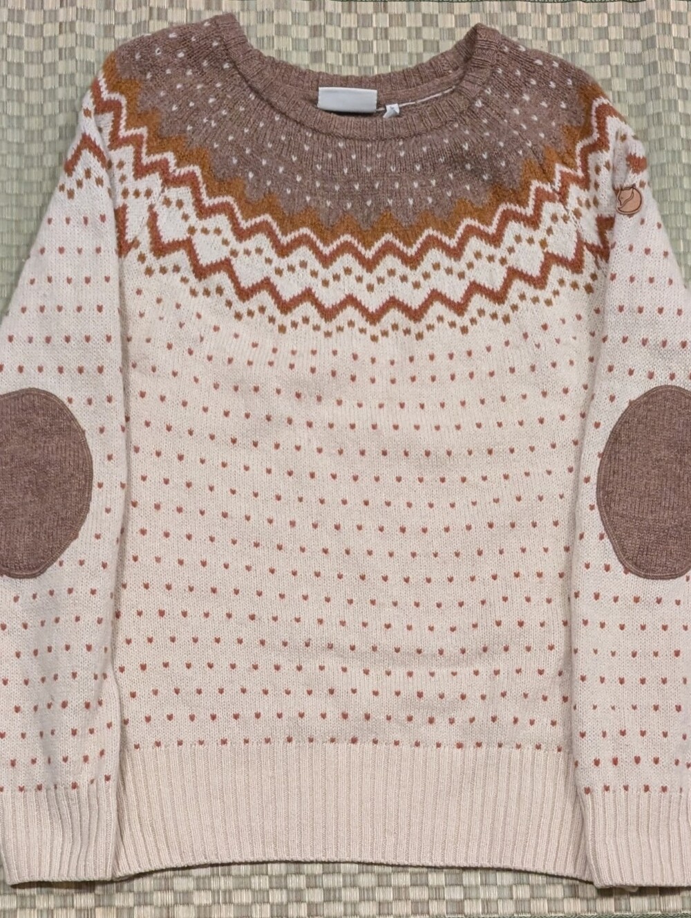 Fjallraven Ovik Fair Isle 100% Wool Knit Sweater Women's Size XL